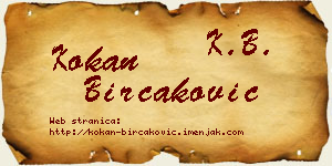 Kokan Birčaković vizit kartica